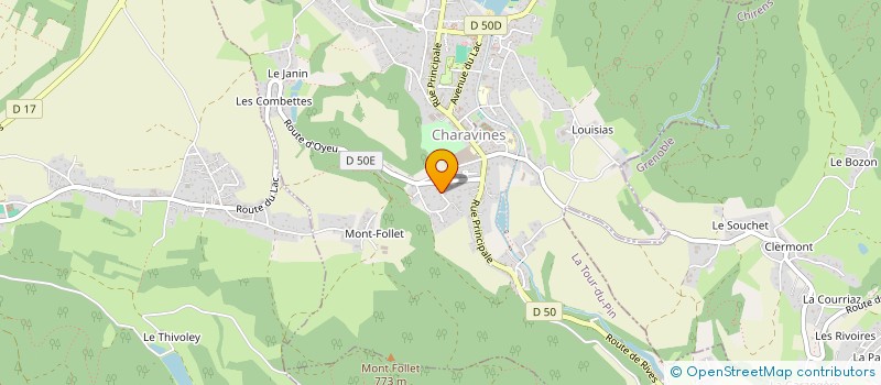 localisation de l'entreprise MADAME ISMAHANE ZORGUI  CHARAVINES