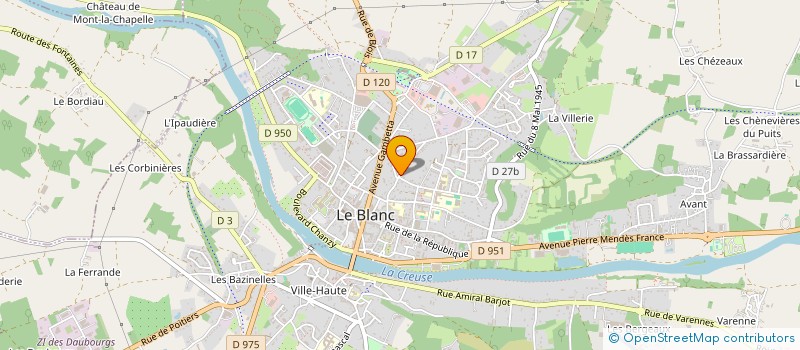 localisation de l'entreprise MADAME ISOBEL GAVAN à LE BLANC