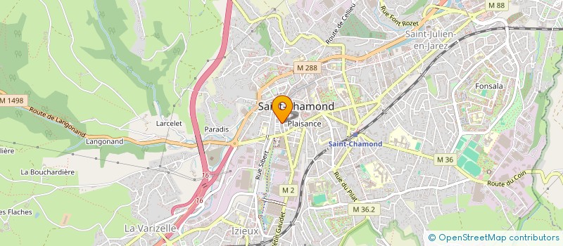 localisation de l'entreprise MADAME ISOLINE ROUSSON  SAINT-CHAMOND