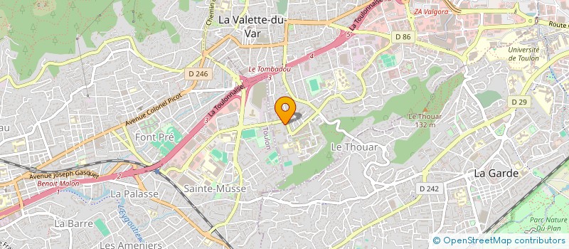 localisation de l'entreprise MADAME ISOLINE WOEFFLER à LA VALETTE-DU-VAR