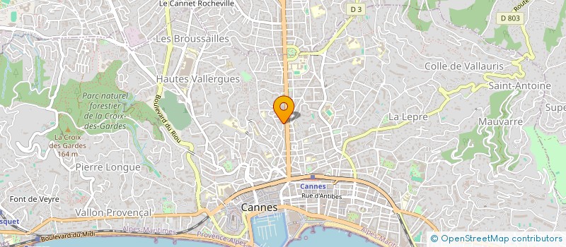 localisation de l'entreprise MADAME J BOVY à CANNES