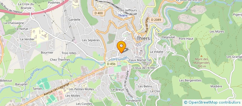 localisation de l'entreprise MADAME J MALFILATRE  THIERS