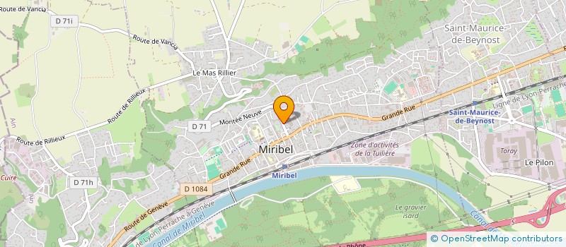 localisation de l'entreprise MADAME J MILLON  MIRIBEL