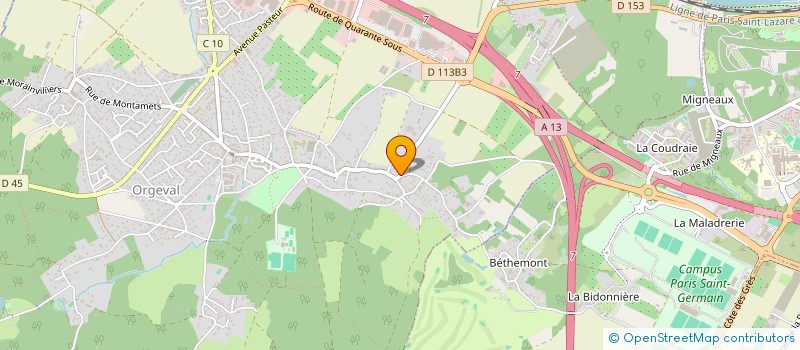 localisation de l'entreprise MADAME J MUSSAULT à ORGEVAL