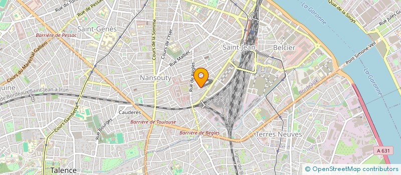 localisation de l'entreprise MADAME J SOUBIET à BORDEAUX