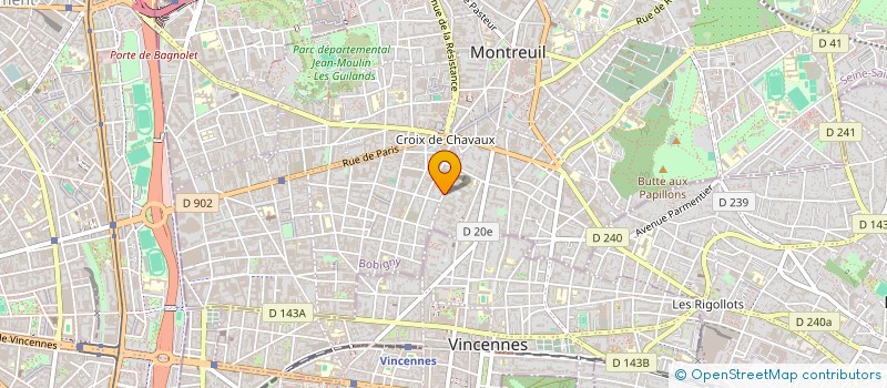 localisation de l'entreprise MADAME JACINTA LEITE DA CRUZ à MONTREUIL