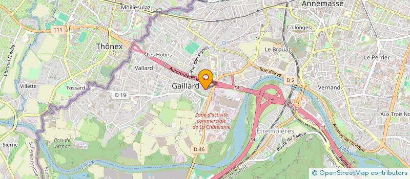 localisation de l'entreprise MADAME JACKELINE DANTAS DE MATOS  GAILLARD