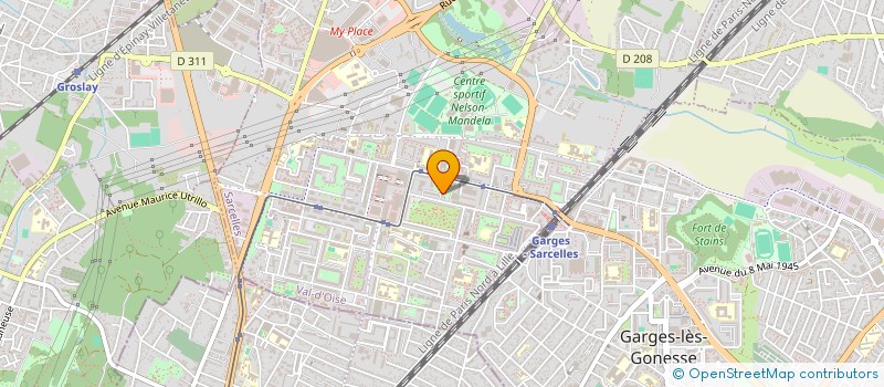 localisation de l'entreprise MADAME JACKIE NONGE LEZI  SARCELLES