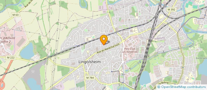 localisation de l'entreprise MADAME JACKY KOZLOWSKI  LINGOLSHEIM