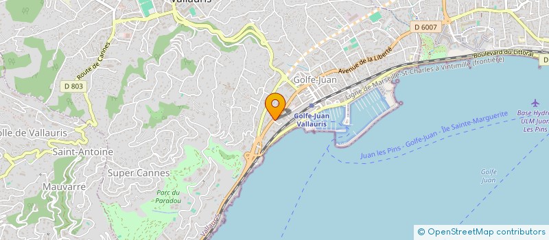localisation de l'entreprise MADAME JACQUELI PILLOT à VALLAURIS