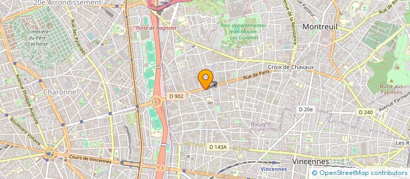 localisation de l'entreprise MADAME JACQUELINE AIRAULT à MONTREUIL