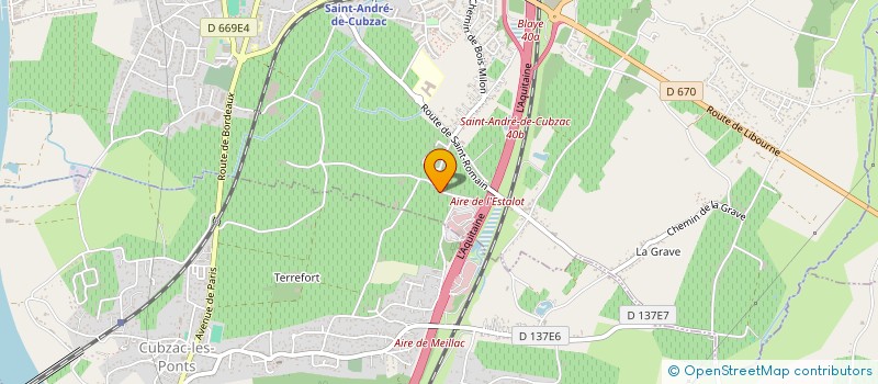localisation de l'entreprise MADAME JACQUELINE ANGELAUD  SAINT-ANDRE-DE-CUBZAC