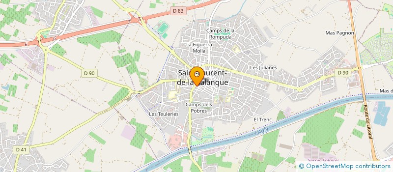 localisation de l'entreprise MADAME JACQUELINE ANRIGO  ST LAURENT DE LA SALANQUE