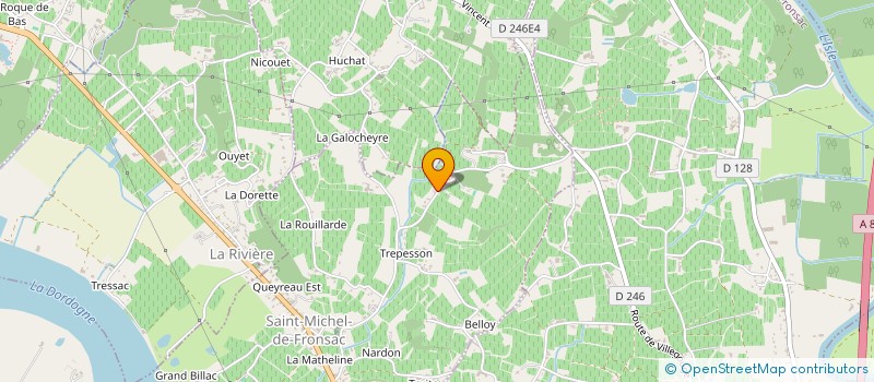 localisation de l'entreprise MADAME JACQUELINE ARDOUIN  SAINT-MICHEL-DE-FRONSAC