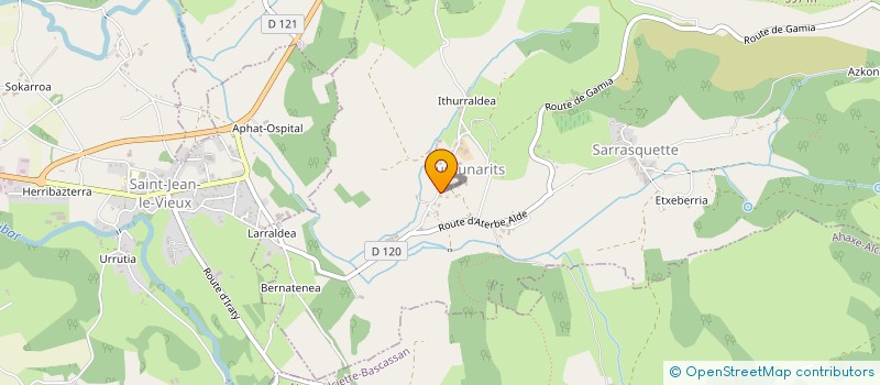 localisation de l'entreprise MADAME JACQUELINE AROSTEGUY à BUSSUNARITS-SARRASQUETTE