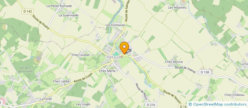 localisation de l'entreprise MADAME JACQUELINE ARRIVE  RETAUD