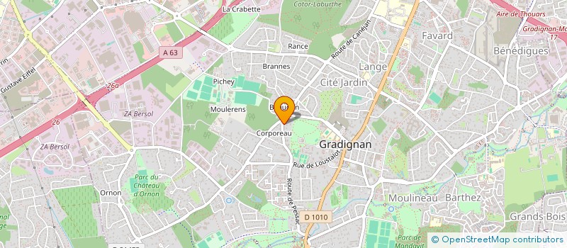 localisation de l'entreprise MADAME JACQUELINE AUDUBERT  GRADIGNAN