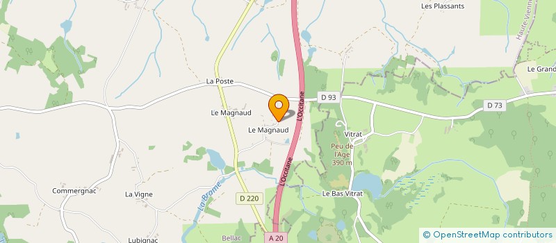 localisation de l'entreprise MADAME JACQUELINE AUGROS à ARNAC-LA-POSTE