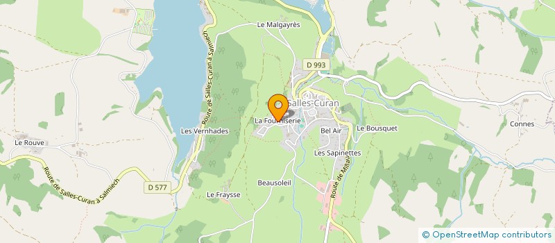 localisation de l'entreprise MADAME JACQUELINE AUGUY à SALLES-CURAN