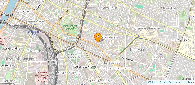 localisation de l'entreprise MADAME JACQUELINE BAILLET à LYON