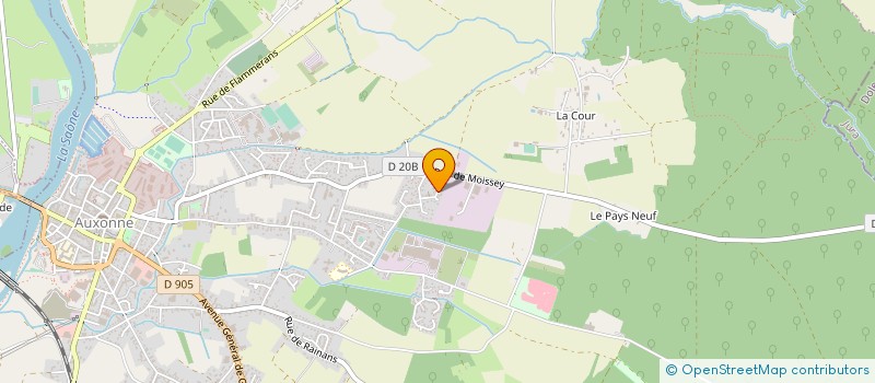 localisation de l'entreprise MADAME JACQUELINE BARATON  AUXONNE