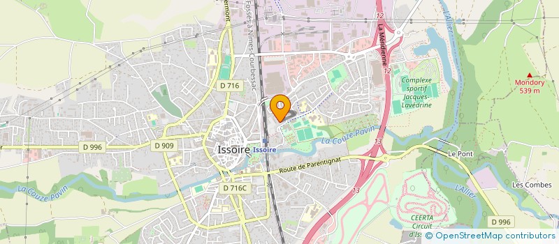 localisation de l'entreprise MADAME JACQUELINE BARD  ISSOIRE