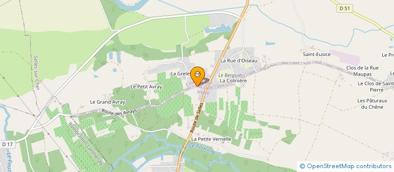 localisation de l'entreprise MADAME JACQUELINE BAUDHUIN  SELLES SUR CHER