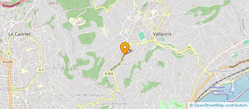 localisation de l'entreprise MADAME JACQUELINE BAUDIN à VALLAURIS