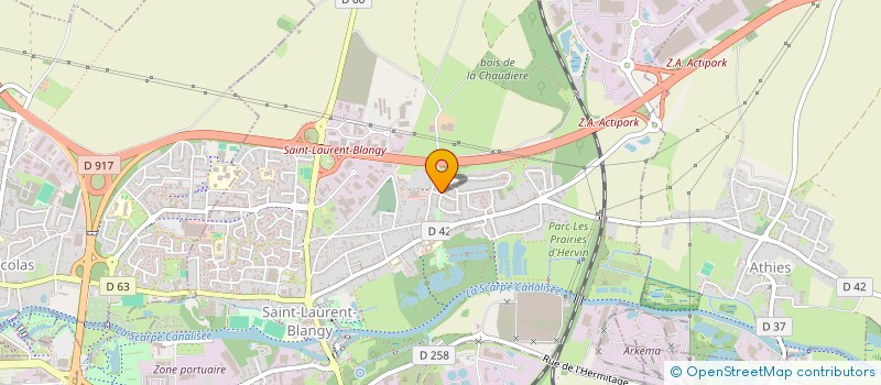 localisation de l'entreprise MADAME JACQUELINE BEATSE  SAINT-LAURENT-BLANGY