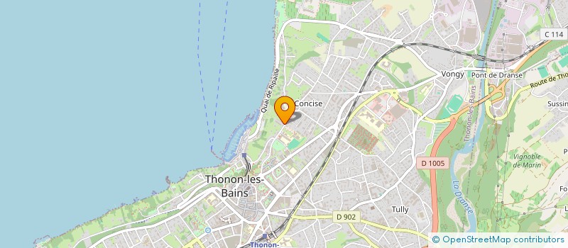 localisation de l'entreprise MADAME JACQUELINE BEAUVILLAIN à THONON-LES-BAINS