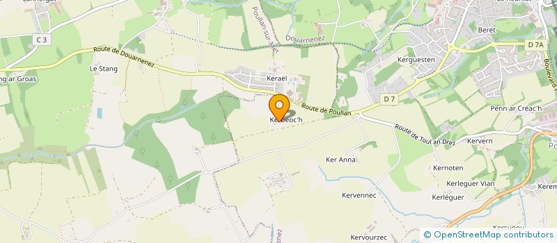 localisation de l'entreprise MADAME JACQUELINE BELBEOCH  DOUARNENEZ