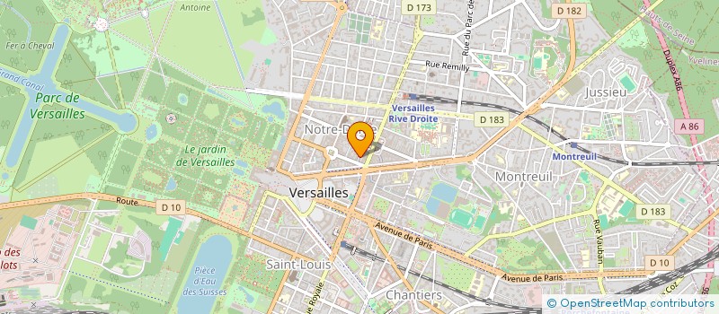 localisation de l'entreprise MADAME JACQUELINE BELGY à VERSAILLES