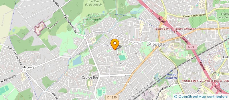 localisation de l'entreprise MADAME JACQUELINE BERGERON à PESSAC