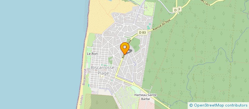 localisation de l'entreprise MADAME JACQUELINE BERTRAND  BISCARROSSE