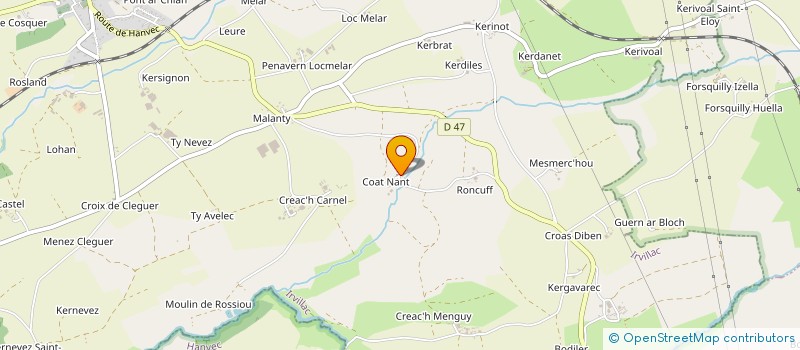 localisation de l'entreprise MADAME JACQUELINE BILLANT  IRVILLAC