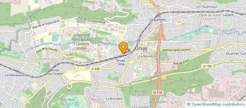 localisation de l'entreprise MADAME JACQUELINE BORGET à ORSAY