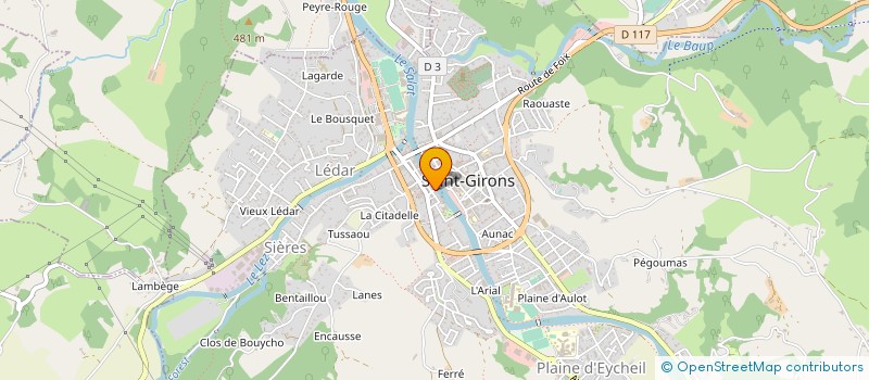 localisation de l'entreprise MADAME JACQUELINE BOSC à SAINT-GIRONS