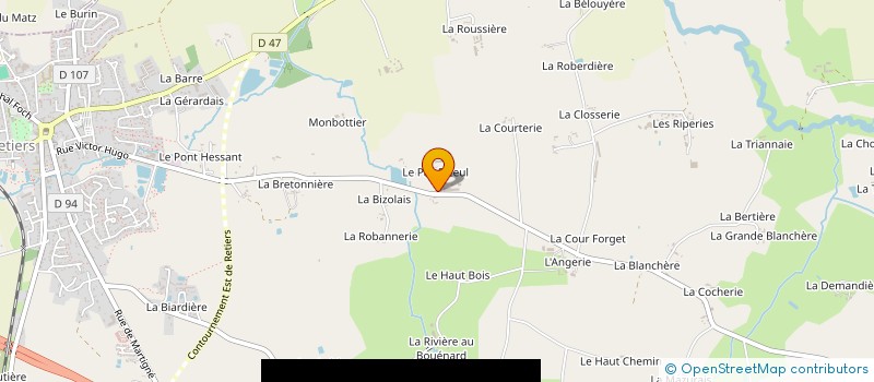 localisation de l'entreprise MADAME JACQUELINE BOURRE  RETIERS