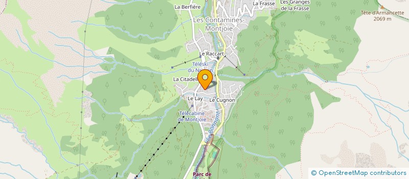 localisation de l'entreprise MADAME JACQUELINE BOUVARD à LES CONTAMINES-MONTJOIE