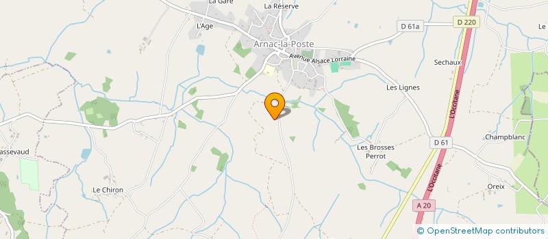 localisation de l'entreprise MADAME JACQUELINE BRISSIAUD à ARNAC-LA-POSTE