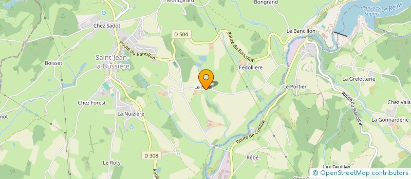 localisation de l'entreprise MADAME JACQUELINE BRUN  SAINT JEAN LA BUSSIERE