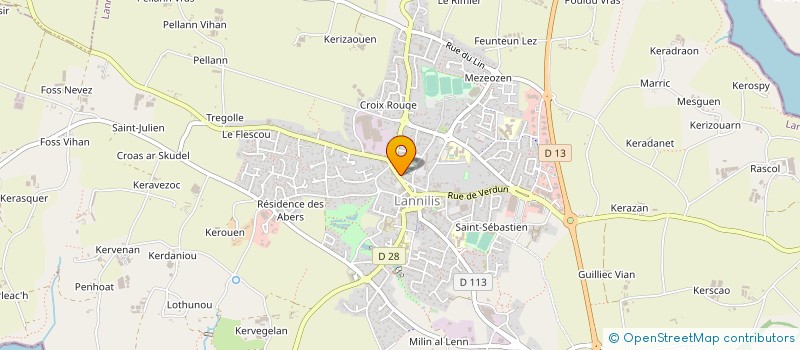 localisation de l'entreprise MADAME JACQUELINE CABON  LANNILIS