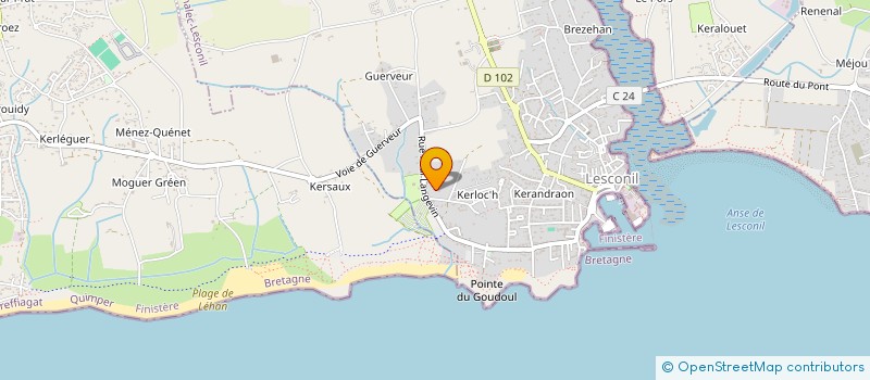 localisation de l'entreprise MADAME JACQUELINE CANEVET  PLOBANNALEC-LESCONIL