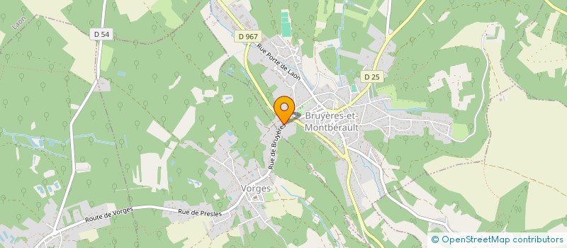 localisation de l'entreprise MADAME JACQUELINE CARLIER à BRUYERES-ET-MONTBERAULT
