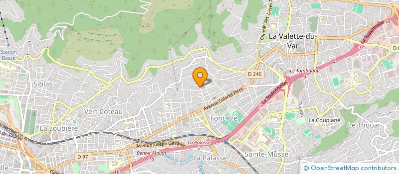 localisation de l'entreprise MADAME JACQUELINE CARTAL  TOULON