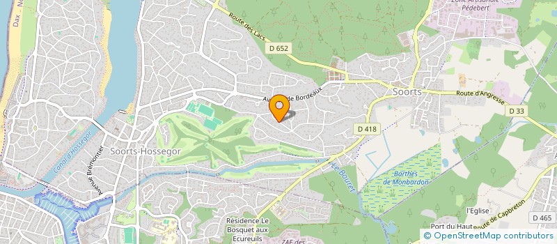 localisation de l'entreprise MADAME JACQUELINE CASTILLON  SOORTS-HOSSEGOR