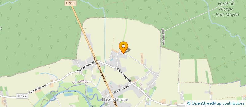 localisation de l'entreprise MADAME JACQUELINE CAVELIER  HAVERSKERQUE