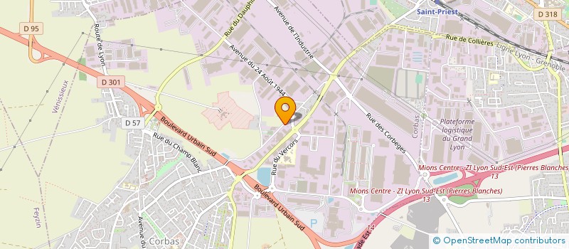 localisation de l'entreprise MADAME JACQUELINE CELLI à CORBAS