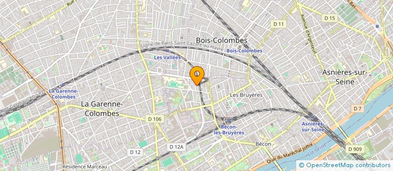 localisation de l'entreprise MADAME JACQUELINE CHADELAUD à BOIS-COLOMBES