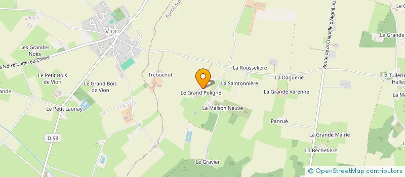 localisation de l'entreprise MADAME JACQUELINE CHARLOT  PARCE-SUR-SARTHE